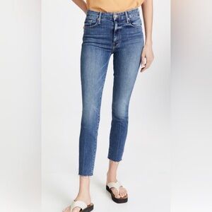 Mother The Looker Ankle Fray Jeans‎ in chain of destiny size 31 high rise skinny